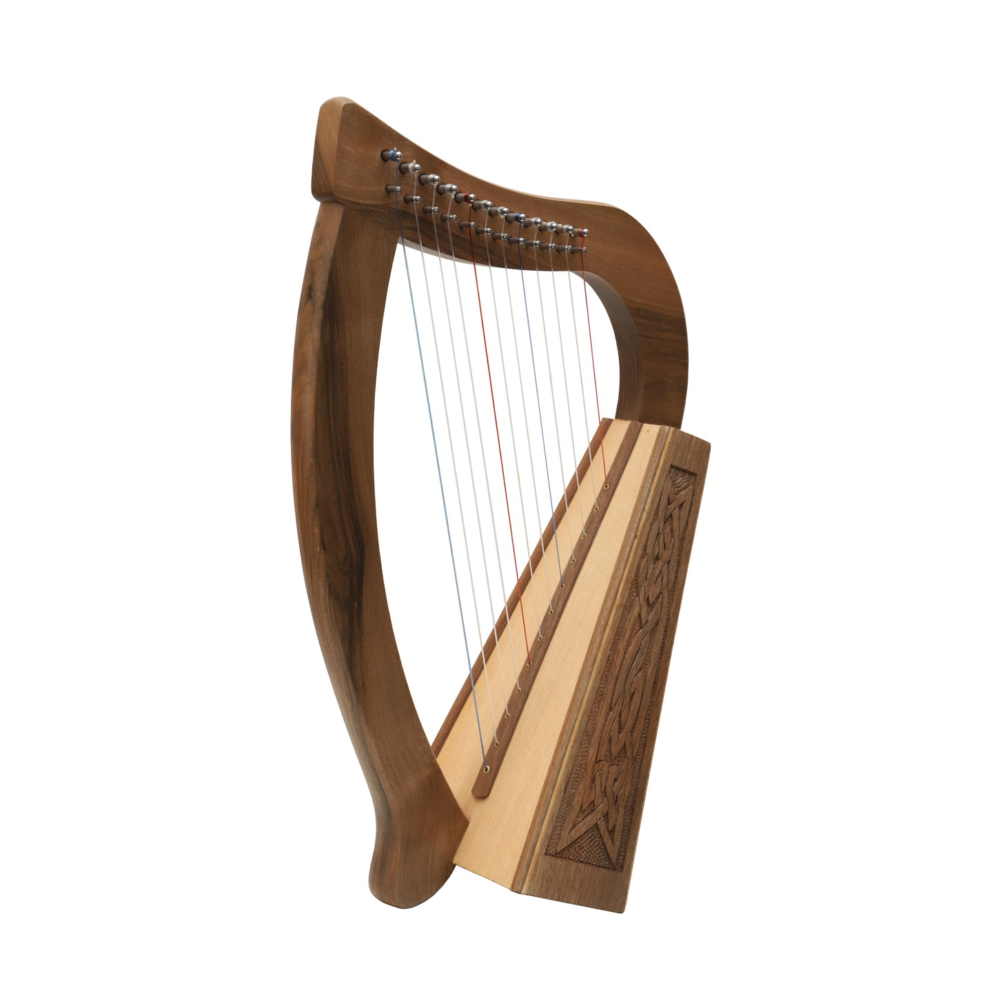 Mid-East 12-Strings Baby Harp Knotwork (Walnut-Wood)