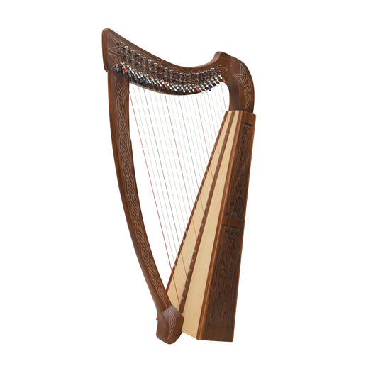 Mid-East 22-Strings Harp Knotwork (Rose-Wood)
