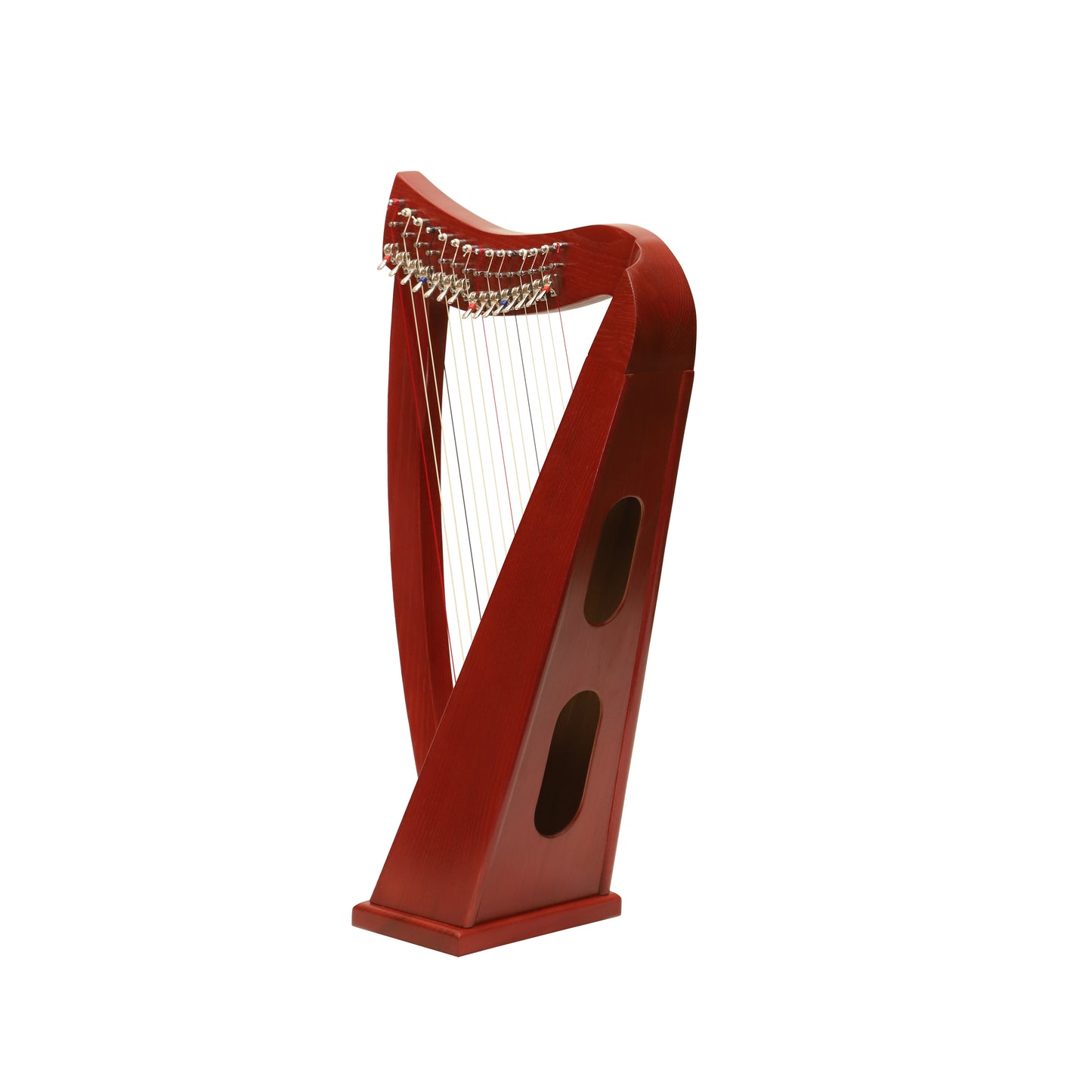 Mid-East 15 String Harp Red-(Ashwood)