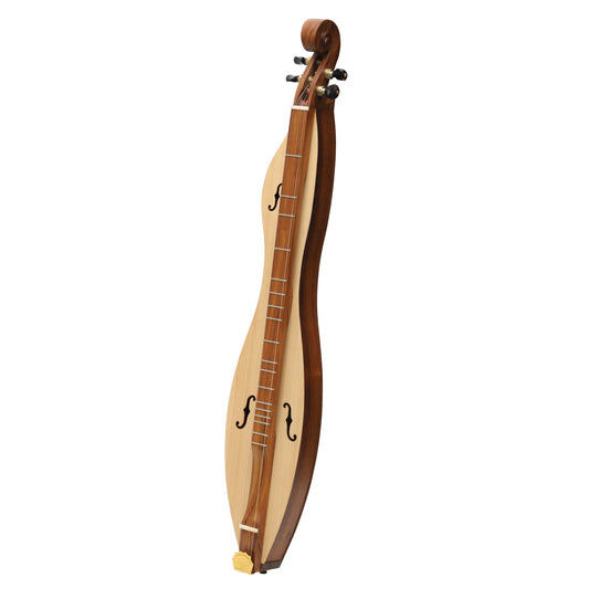 Mid-East Mountain Dulcimer 4-Strings Cutaway F-Holes Scrolled Pegbox (Rose-Wood)