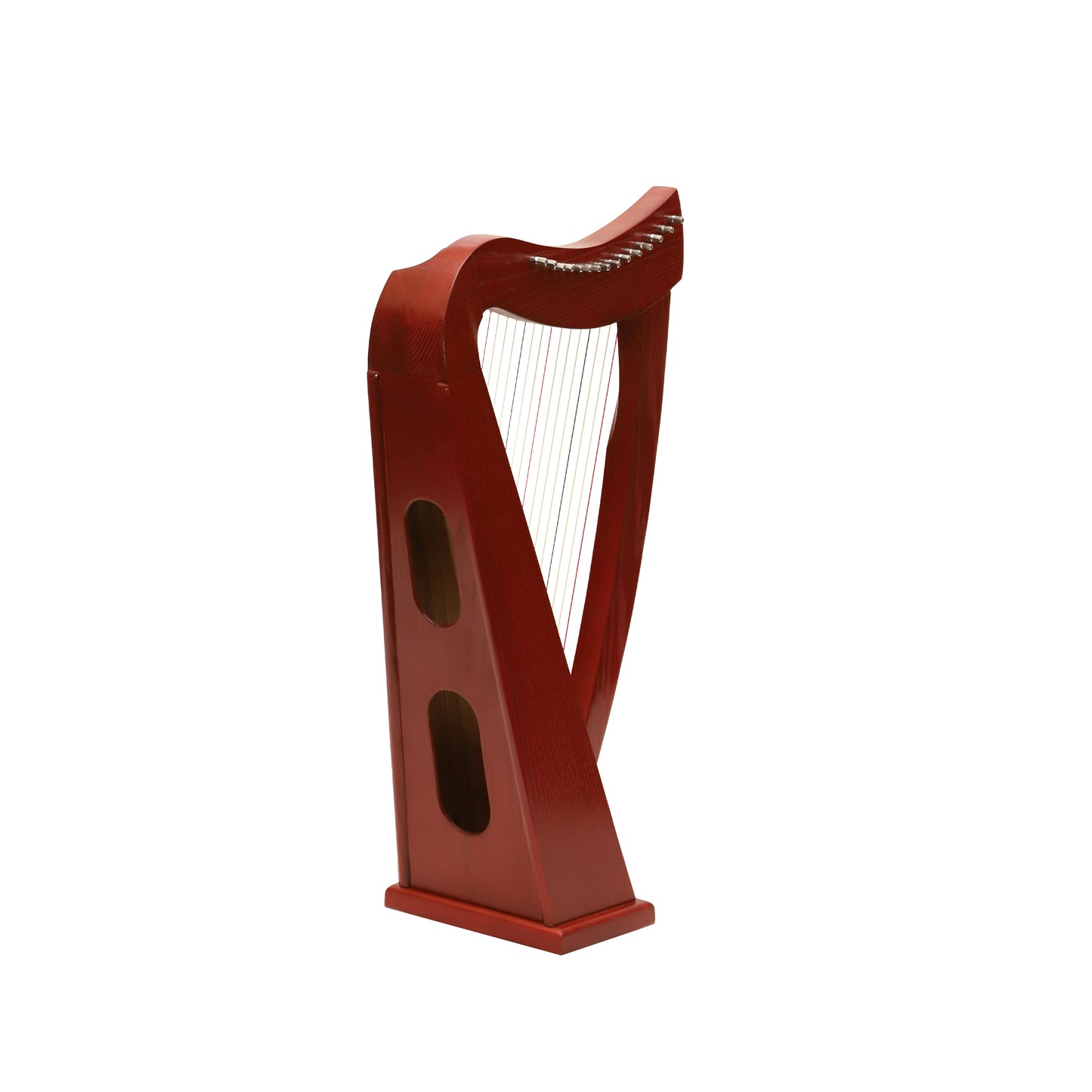 Mid-East 15 String Harp Red-(Ashwood)