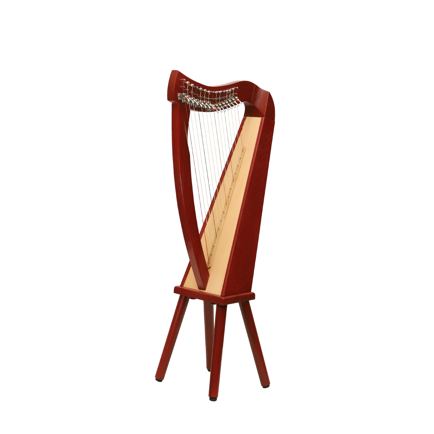 Mid-East 15 String Harp Red-(Ashwood)