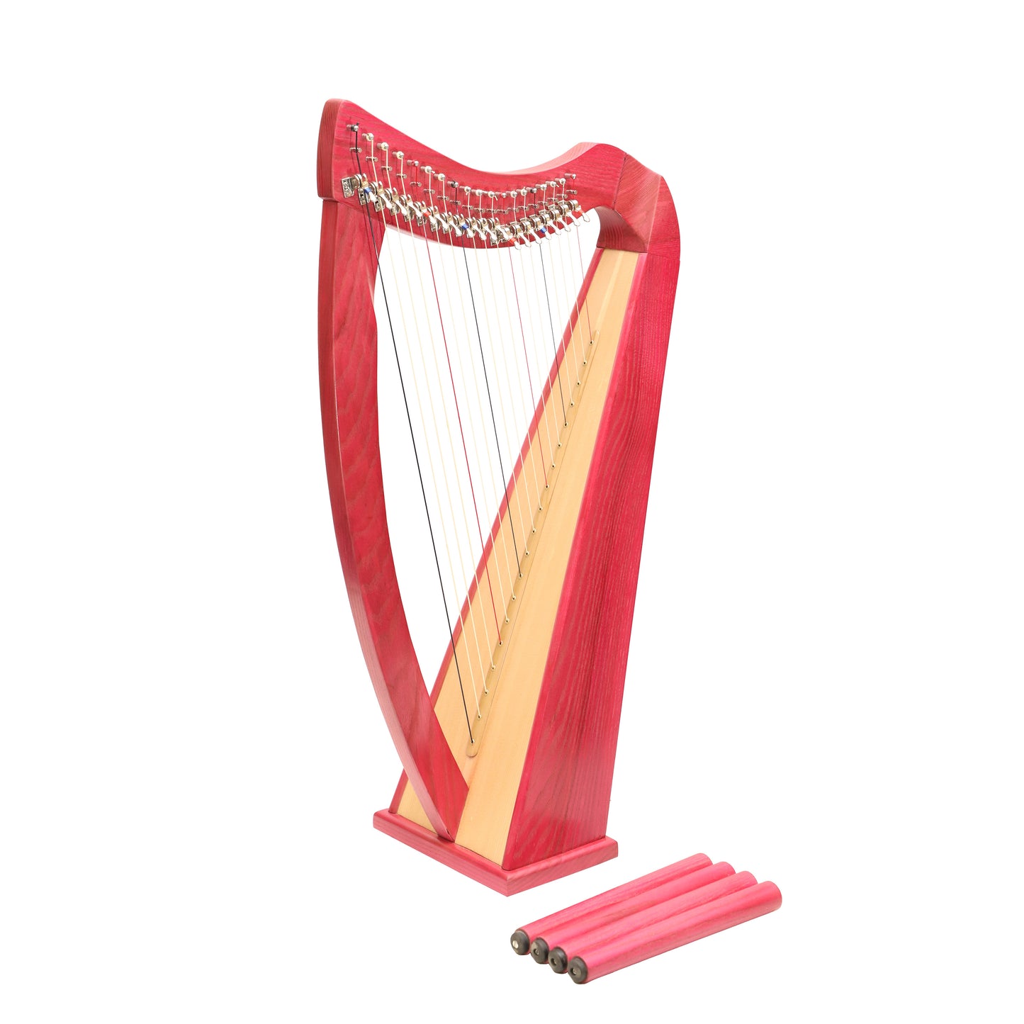 Mid-East 19 String Harp Pink-(Ashwood)